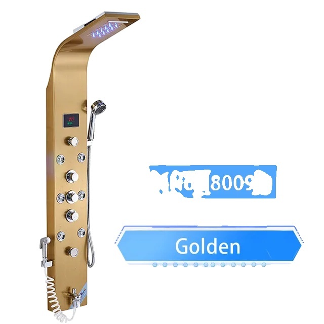 OEM LED Duschpaneel, Regendusche, SPA-Massagestrahl, Golden 8009 3039