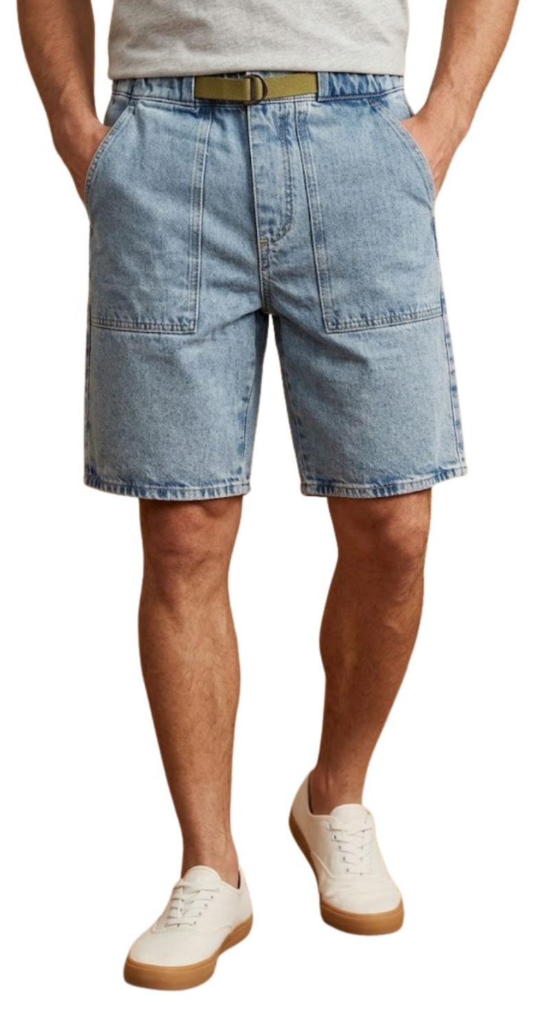 ZARA Herren Jeansshorts mit Gürtel S