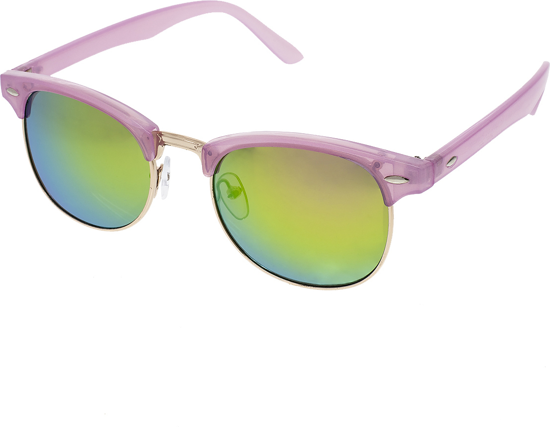 OEM Erstausrüster Sonnenbrille Halbbild Wachsen weiße Reifen blaues Glas 37869