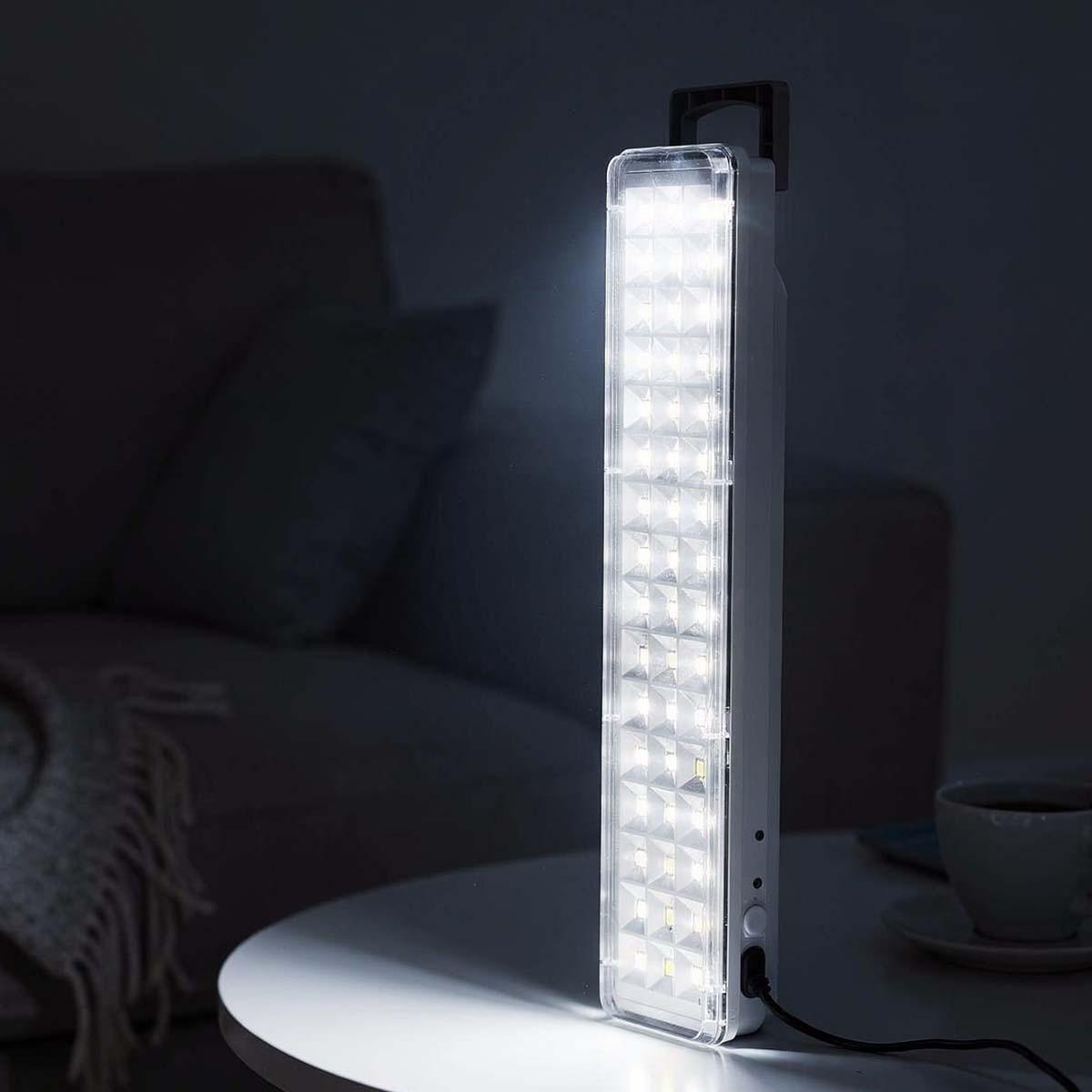 Avizar, Notfalllampe 60 LED 3600 mAh, Weiß TX-9187