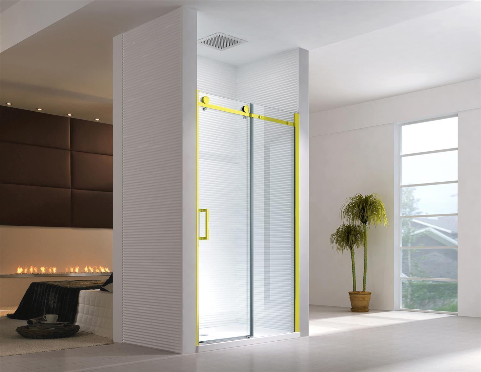 Glaszentrum Hagen 135x195 cm Schiebetür Duschtür ESG Glas GH-1802N-135-GD