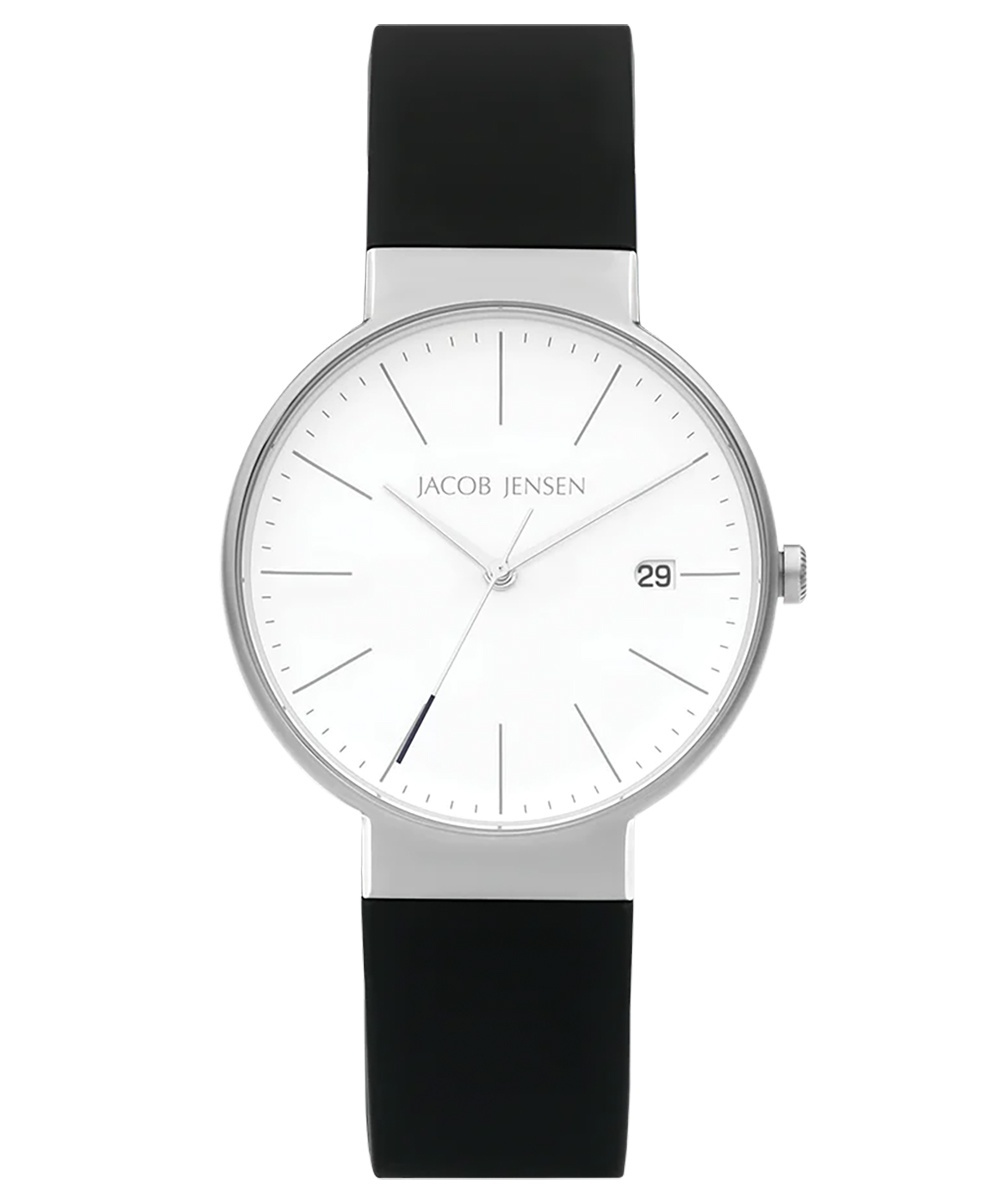 Jacob Jensen 180 pánske náramkové hodinky titanium quartz čierna/strieborná farba