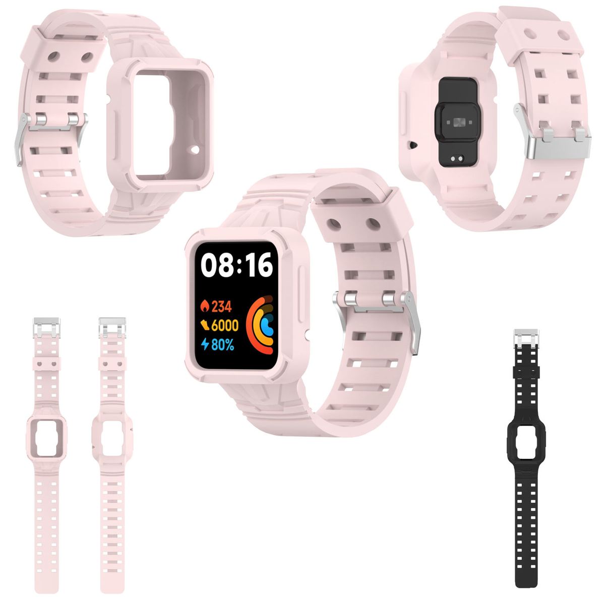 Pre Xiaomi Poco Watch Plastový / silikónový športový náhradný remienok Pink Watch New