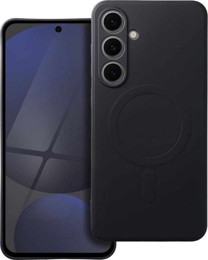 SILIKÓNOVÝ KOV na mobilný telefón kompatibilný s MagSafe vhodný pre SAMSUNG S24 FE čierny