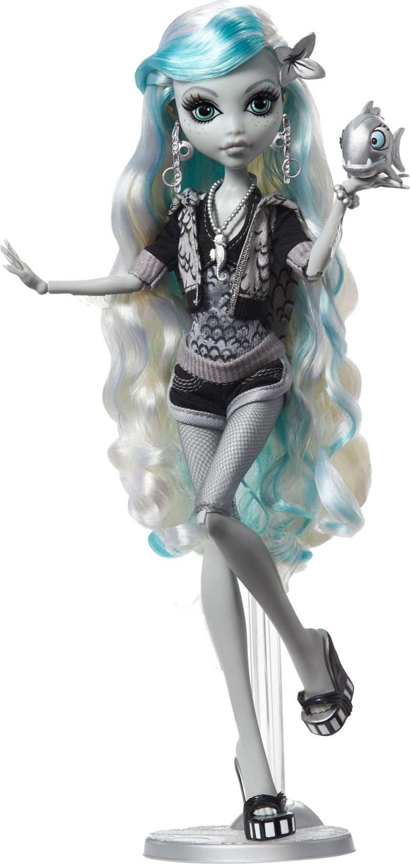 MATTEL | Monster High Puppe - Lagoona Blue - Schwarz/Weiß - Vintage Horror-Stil - Sammlerstück HKN30