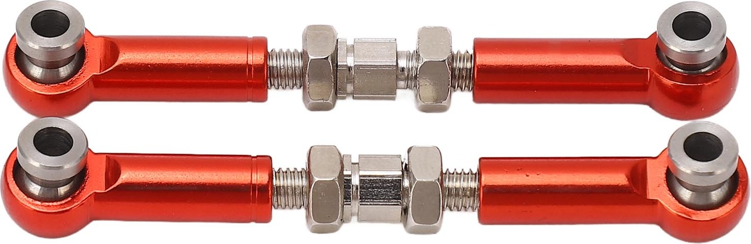 Gistuch 2pcs RC Lenkverknüpfungsstange Servo Pull Linkage Arm Aluminium Legierung Autoteile für MJX 14210 14209 16208 16209 1/14 rot