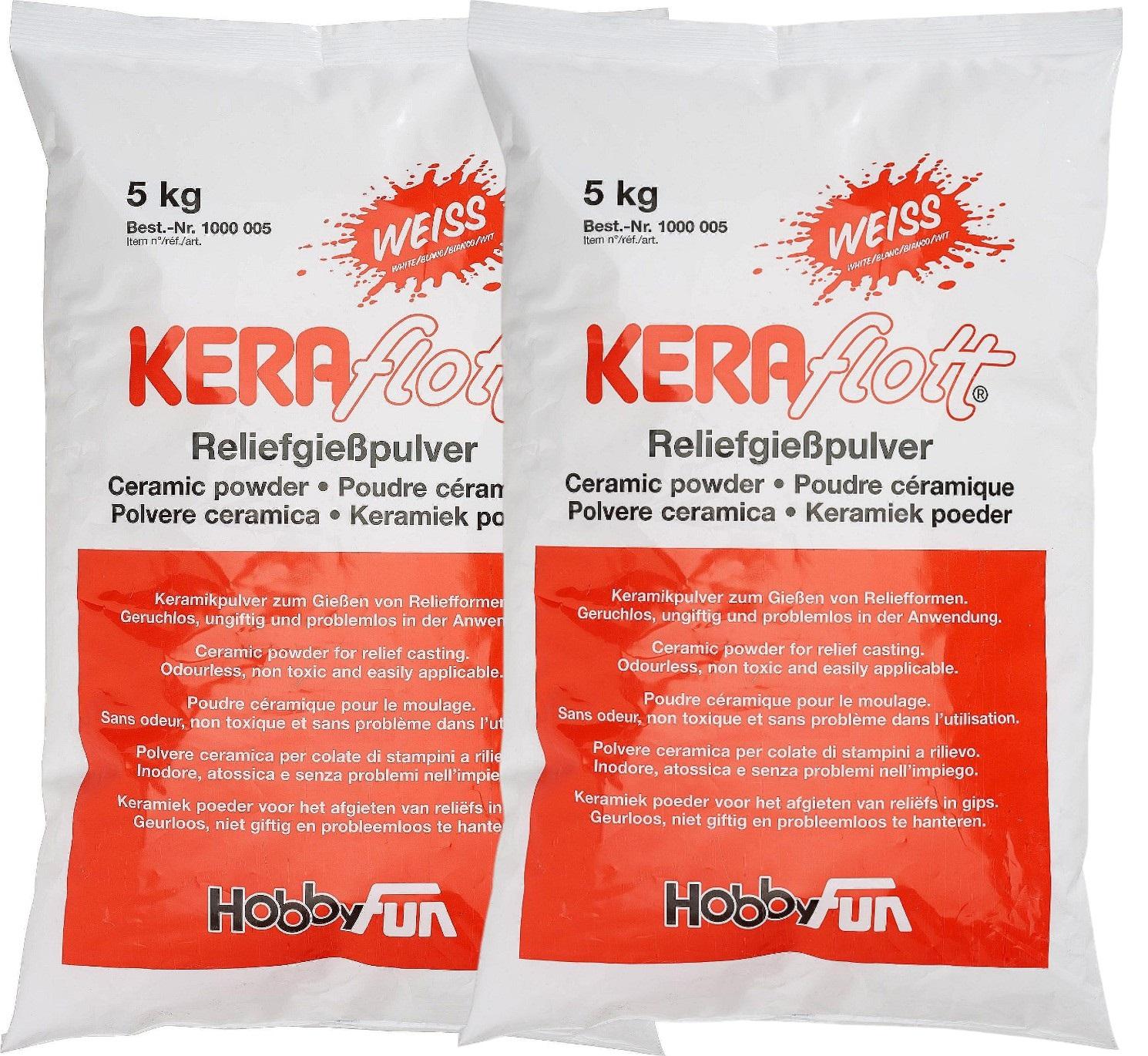 Hobbyfun Gießmasse KERAflott 2 x 5 kg weiß