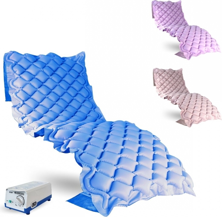 Antidekubitus Matratze, Anti-Dekubitus-Mat Mobiclinic Mobi 1, mit Kompressormotor, luftmatratze, für Dekubitus Grad I, 200 x 90 x 7, 130 ZellenBlau