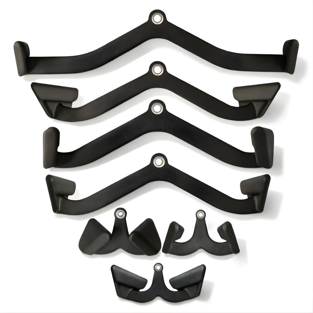 PH Fitness Multi Grip Set – 7-teilig Kabelzug Griffe Set für Latzug & Rudern – Multi-Grip Fitness Kabel Attachments für Rückentraining