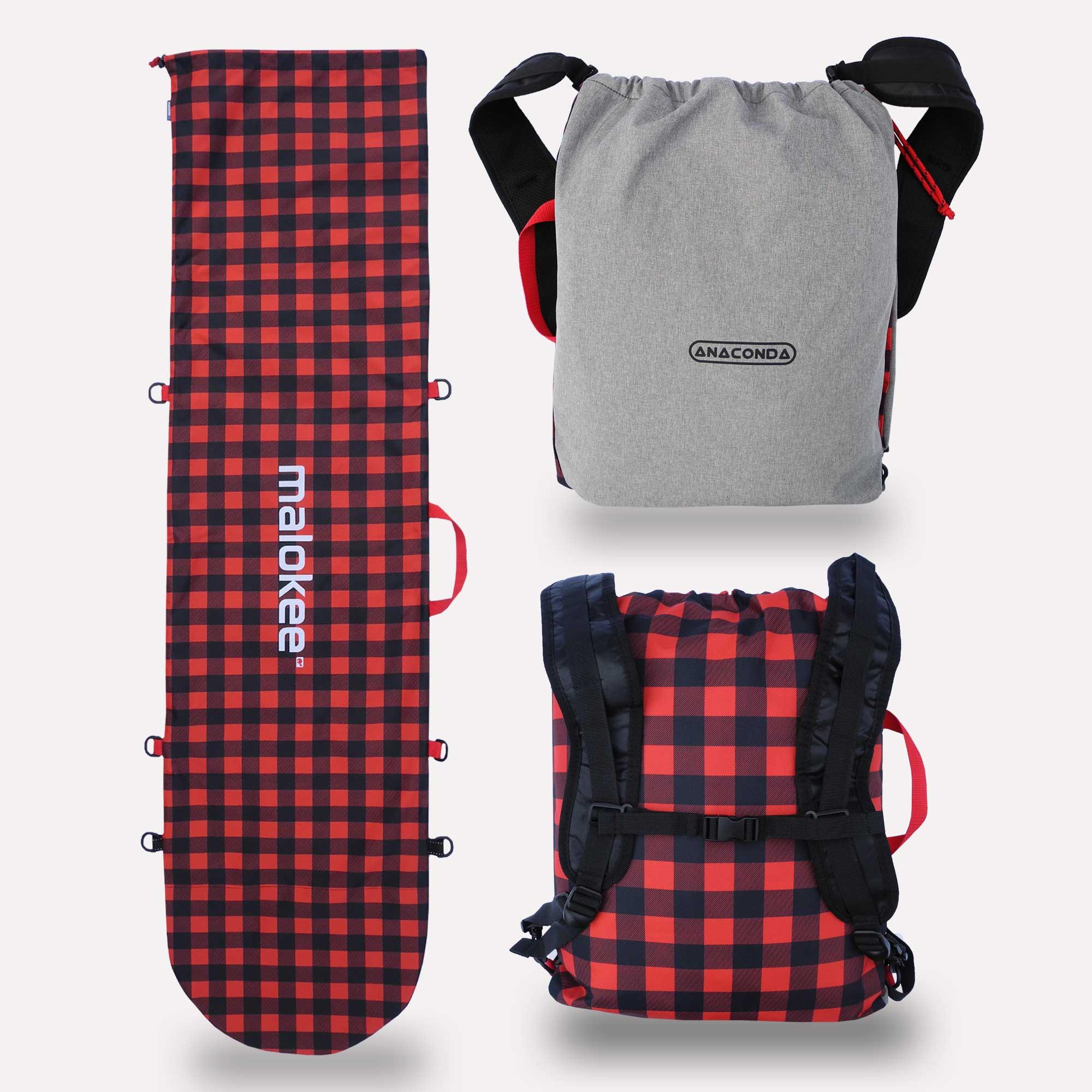 Sac De Snowboard Malokee 165 Cm – Housse Softshell Imperméable, 3 Modes De Port, Rangement Chaussures