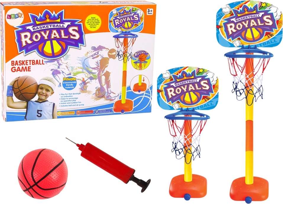 Leantoys Basketball-Set Basketball 120 cm Pumpe