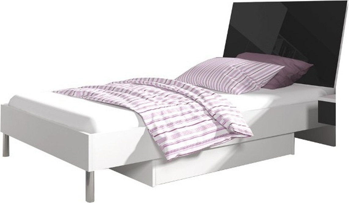 Kinderzimmer Bett Einzelbett Jugendzimmer Schwarz Holz Schlafzimmer Betten Neu