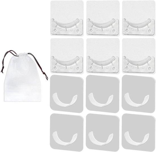 OEM 12 Stangenhalter für Duschkurven + Transporttasche | Universeller Stangenhalter | Stangenfreie Installation | Wandhalter für Duschkurvenstangen 2026