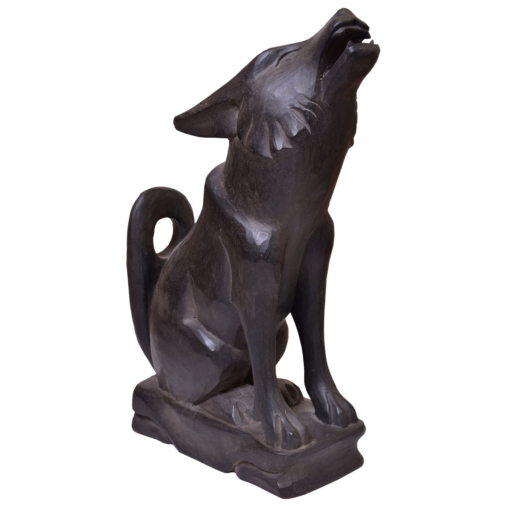 Battle-Merchant Wolf, Trinkhornständer aus Holz, braun 090 130