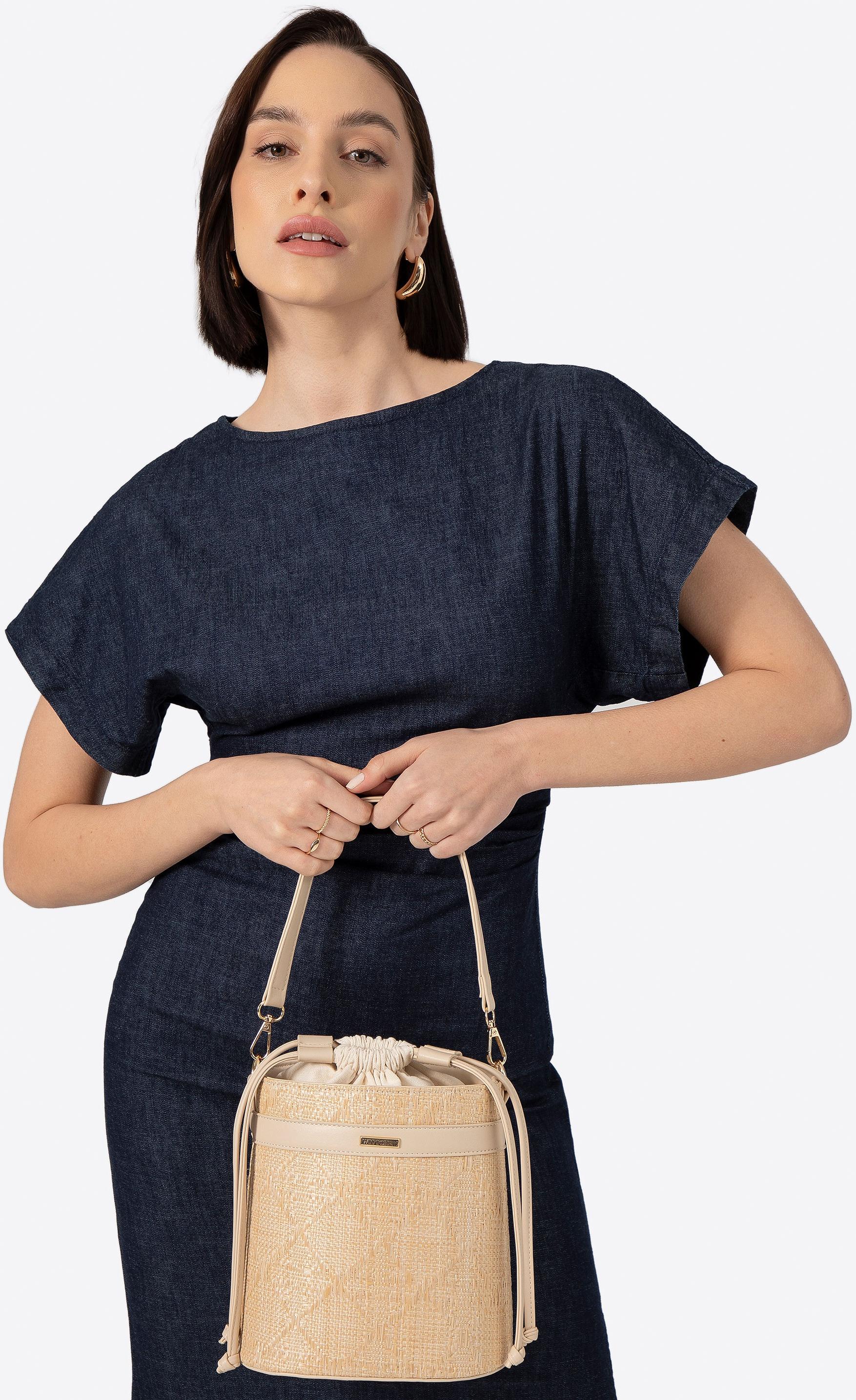 Wittchen Damen-Tasche mit gewebter Struktur, Beige, Polypropylen