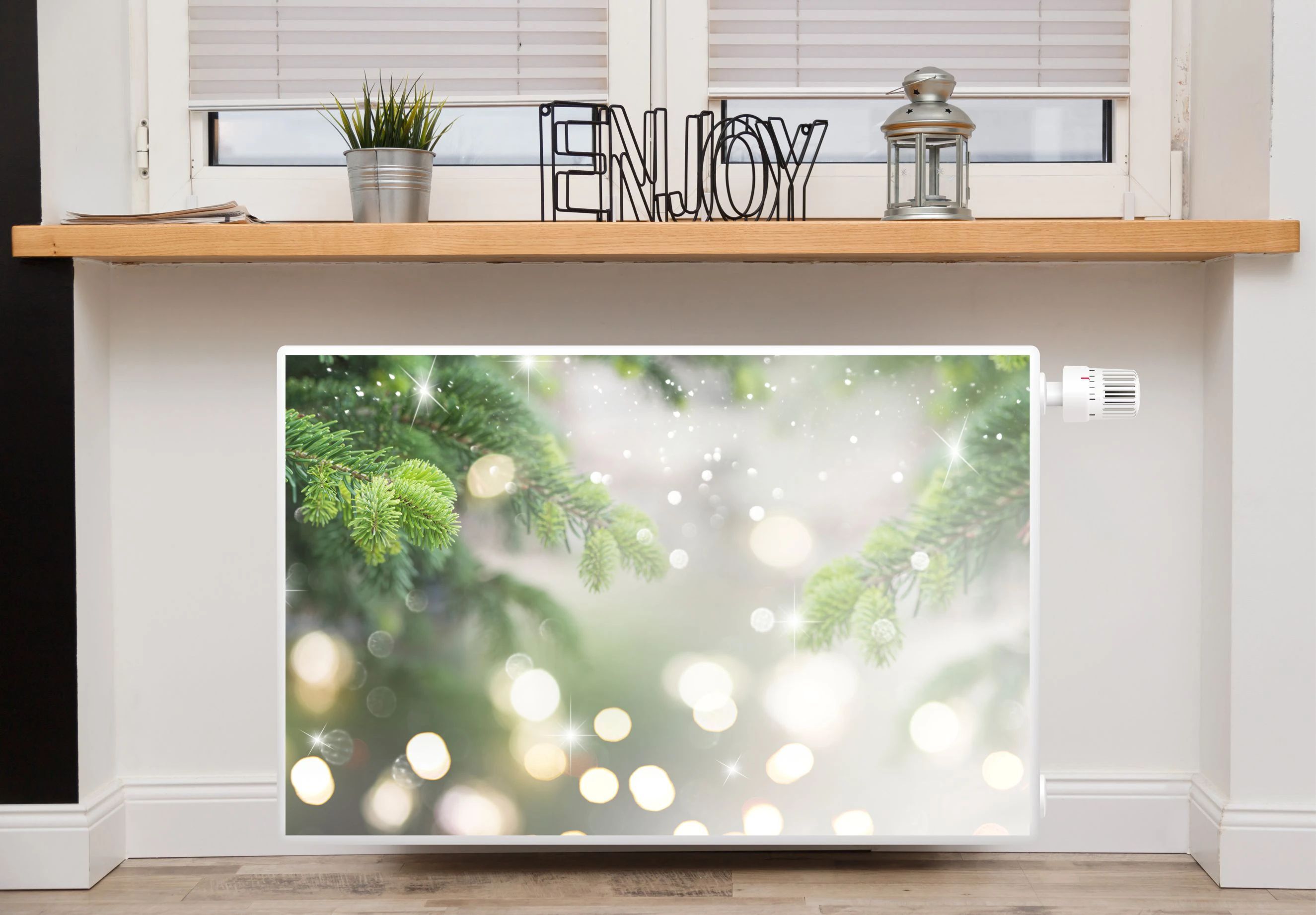 DECO WALLS Magnetický kryt na radiátor 60x100 cm - Kryt na kúrenie Vianočná dekorácia