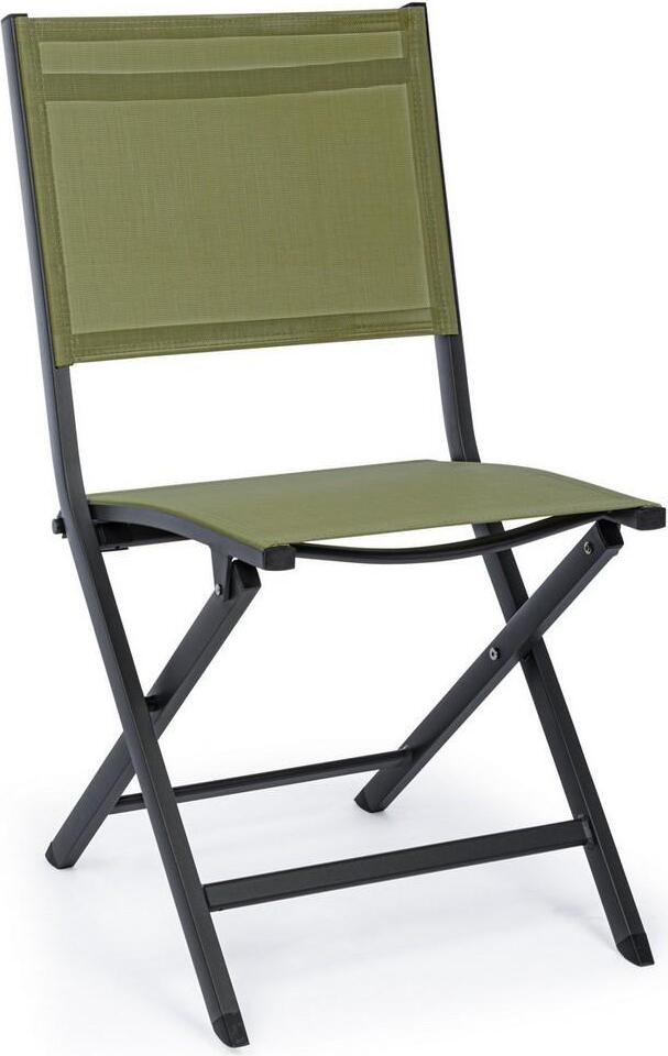 4er Set Klappstühle Elin Aluminium Grün 47 x 57 x 88 cm Image