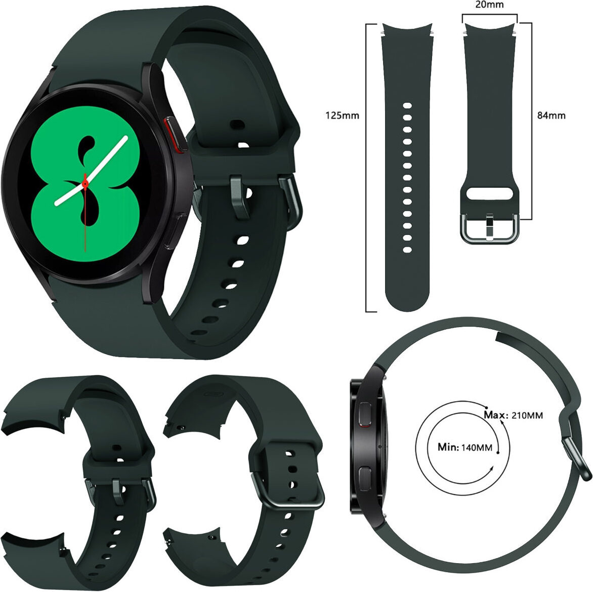 Pre Samsung Galaxy Watch FE 6 5 4 Normal Pro Classic Plastový remienok