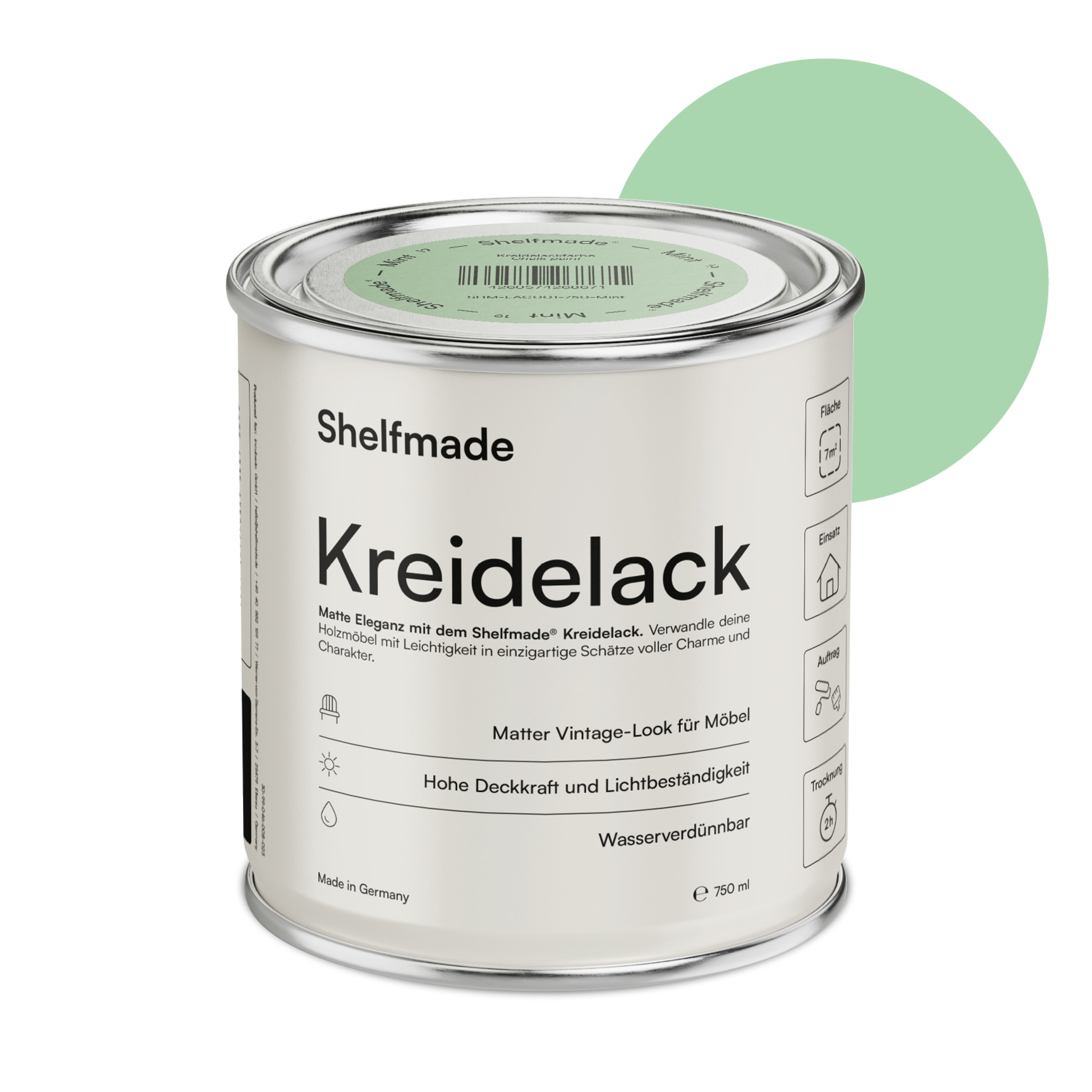 shelfmade Kreidefarbe Möbel Shabby Chic Holzlack DIY - Chalk Paint matter Look