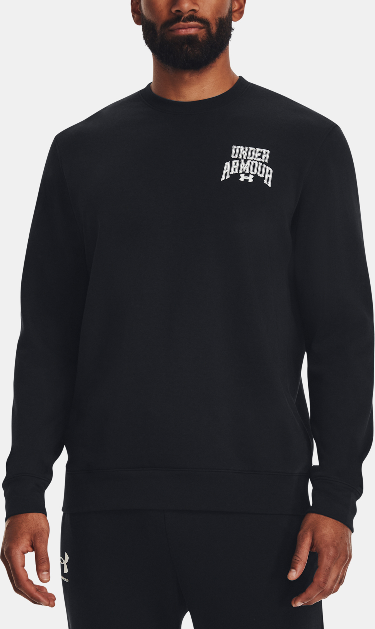 Mikina UA Rival Terry Graphic Crew-BLK