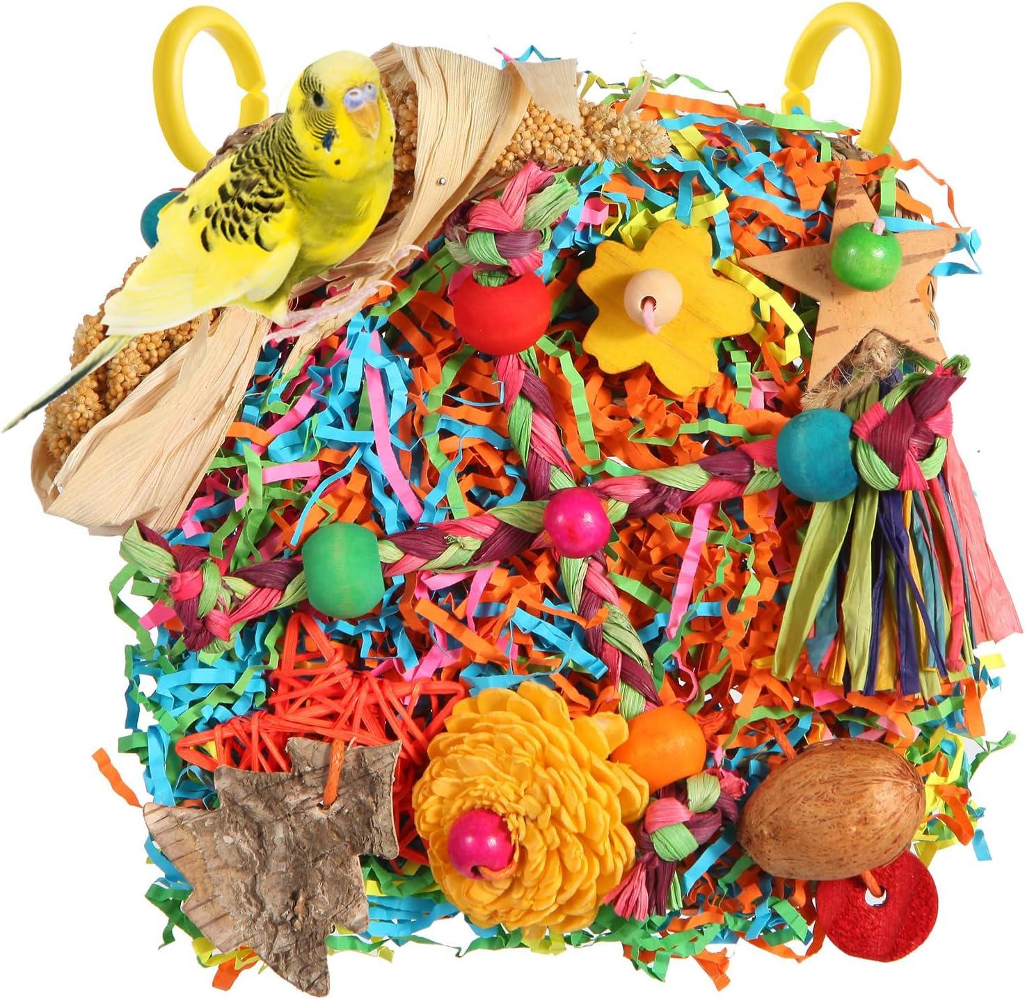 JedBesetzt Vogelspielzeug für Wellensittiche, Klettermatten für Papageien, Nymphensittiche, Sittiche, Unzertrennliche, Wellensittichkäfig K-MM-26410-214