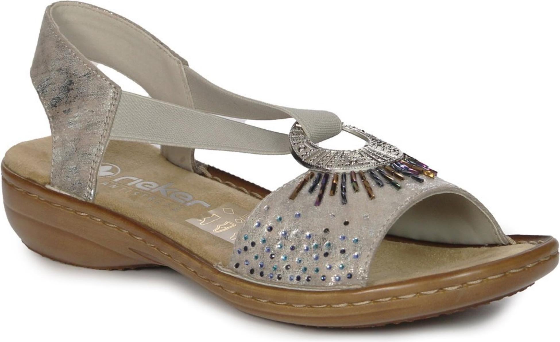 Damen Sandalen Rieker 60880-90 metallic 39 RKR673