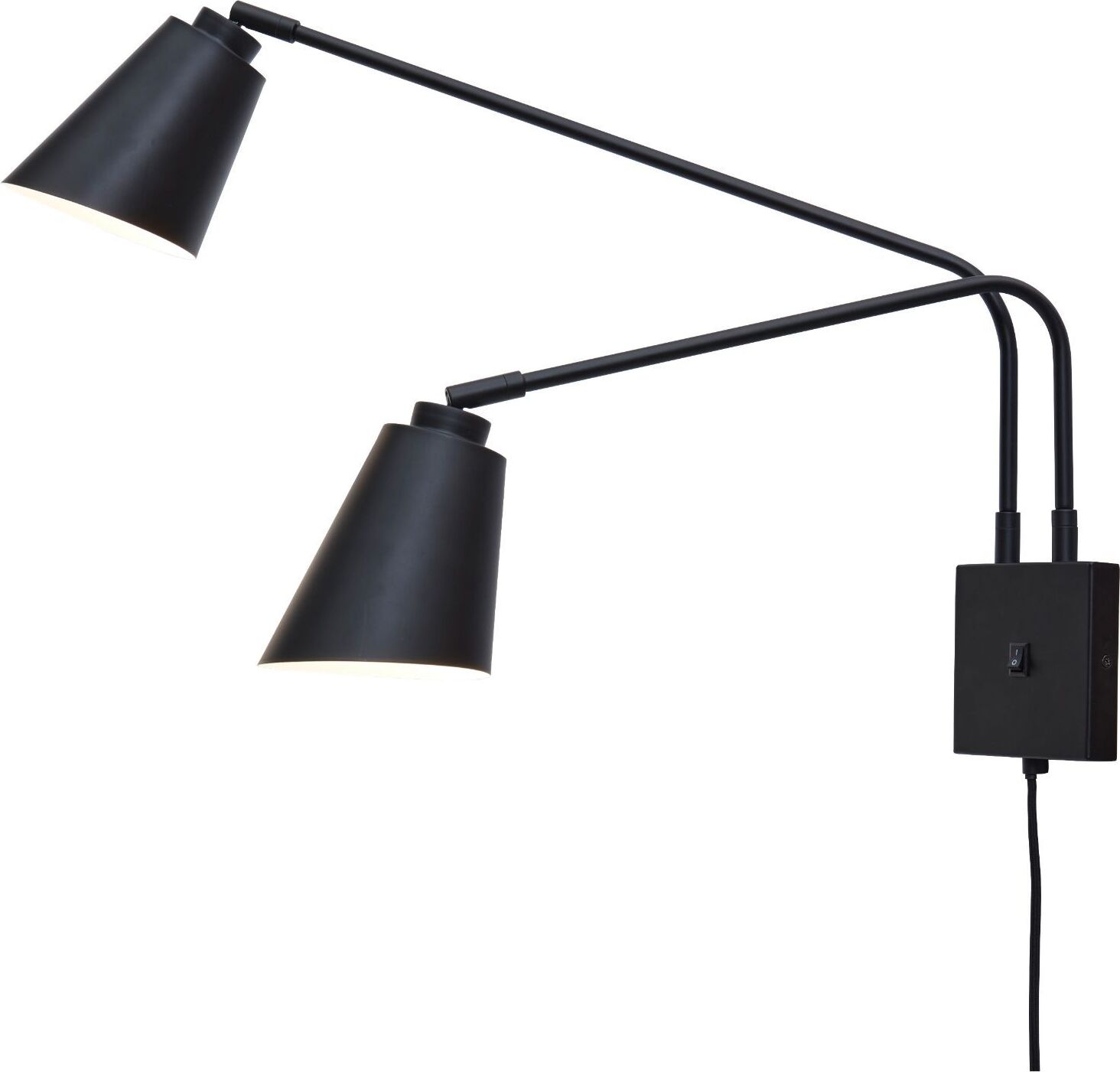 it's about RoMi - Wandlampe Bremen - Schwarz - 130x60x49cm - 2L BREMEN/W2/B