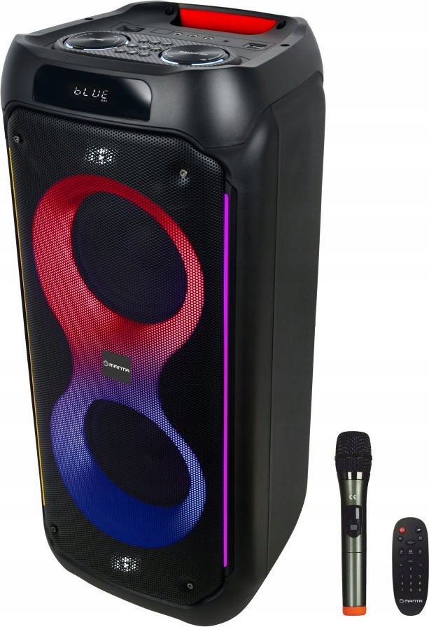 Karaoke Reproduktor 140W Bluetooth S Bezdrôtovým Mikrofónom, Ekvalizérom A Led Diódou
