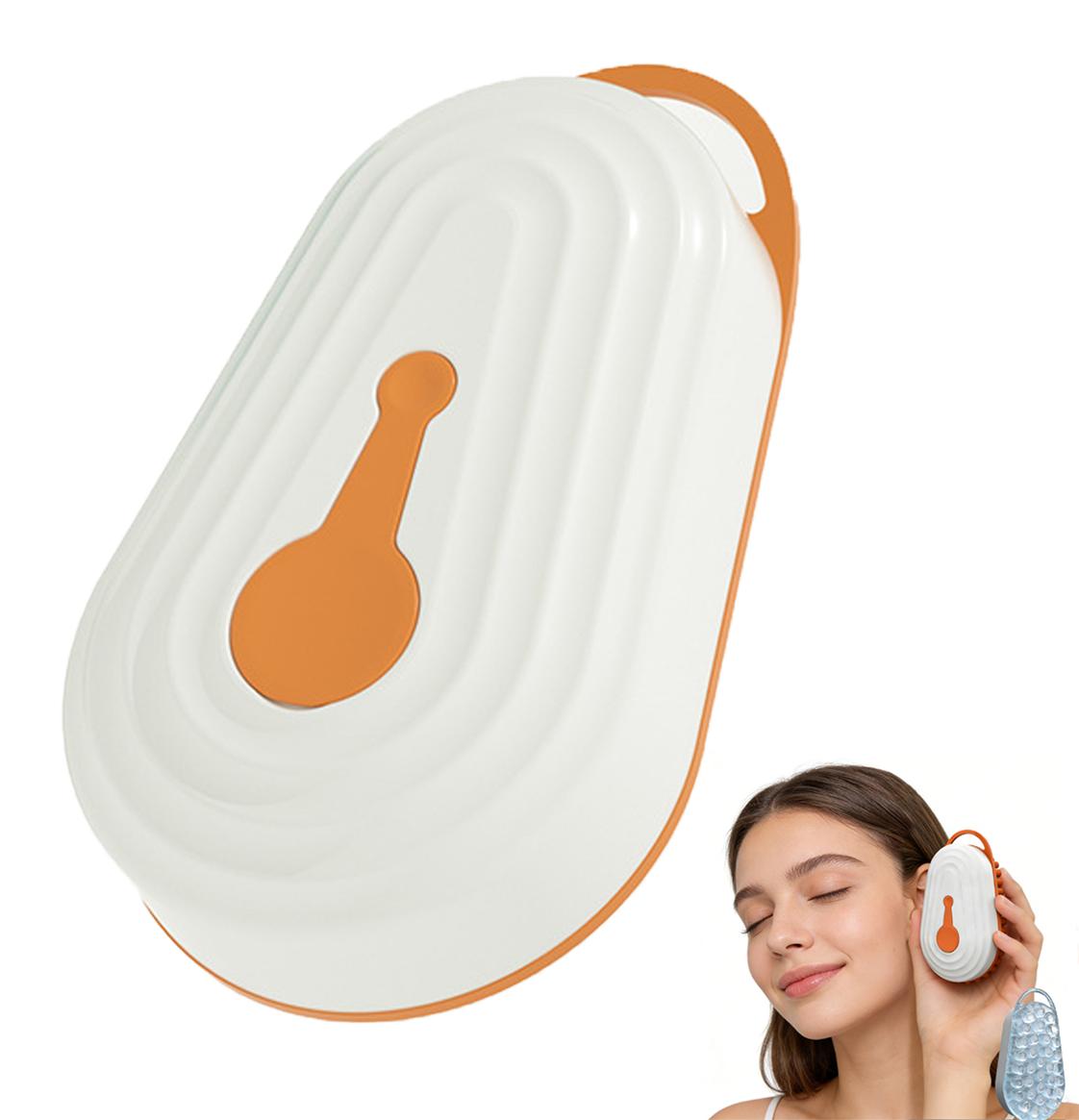 Welikera Silikon Eis Massagekamm, Kopfmassagebürste mit Eisfunktion, Kopfhaut Kühlmassage Bürste, Ice Scalp Massager gegen Stress, Kopfschmerzen & Müdigkeit KAUF-DUMO-HB3159-018