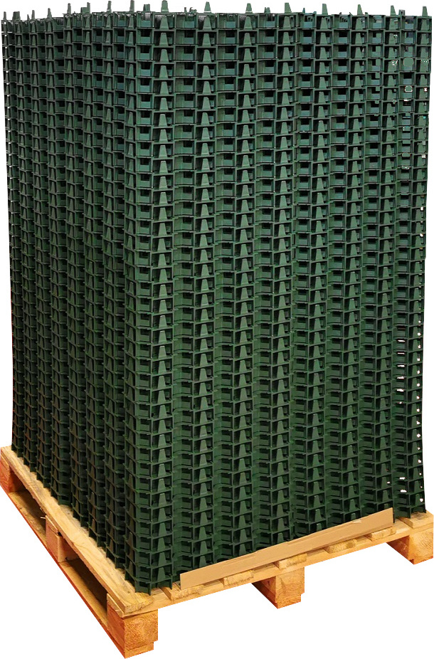 FORTENA Paddockplatte 212 Stück Rasengitter aus Kunststoff grün ode schwarz 50 x 50 x 4 cm Rasengitterplatten Rasenwaben Bodenwaben Paddockplatten Grün PAL.KR.OGR.ZLN.50.50.4.