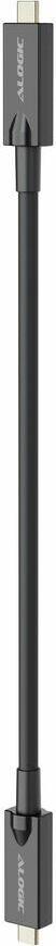 Alogic 5 m Hybrid-Glasfaserkabel Video-/Datenübertragungskabel - 1 - Cable for Computer, POS-Gerät, Digital Signage, Interactive Display, Stromadapter, VR-Headset, Monitor, Peripheriegerät - 10 Gbit/s - Unterstützt bis zu3840 x 2160 - Abschirmung - Grau, Schwarz U3-TCC05-MM-H