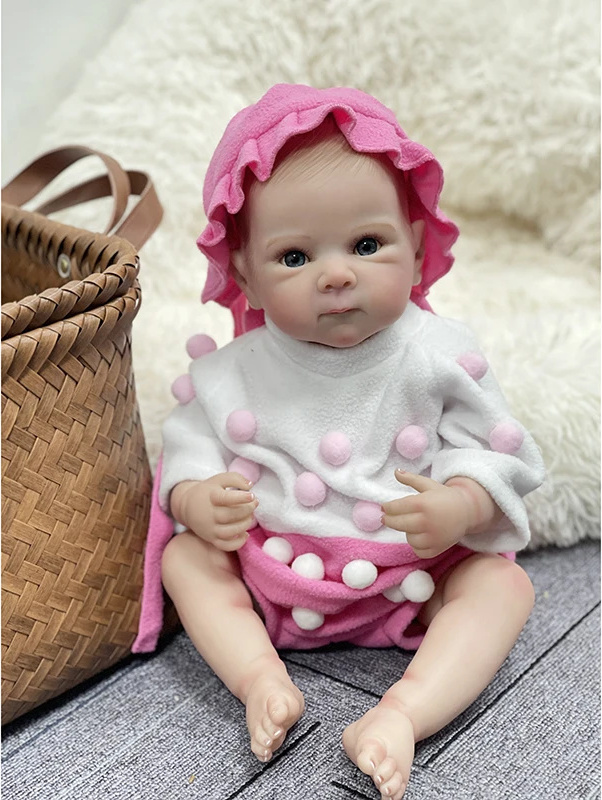 mc star 18-Zoll-Ganzkörper-Vinyl-Silikon für Neugeborene, Bettie, lebensechtes Baby, mehrere Schichten, Malerei, 3D-Haut mit sichtbaren Adern