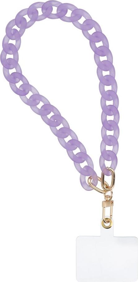 PANAMA Šnúrka na telefón, prívesok na telefón / dĺžka šnúrky 40 cm (20 cm v pútku) / na zápästie - fialová