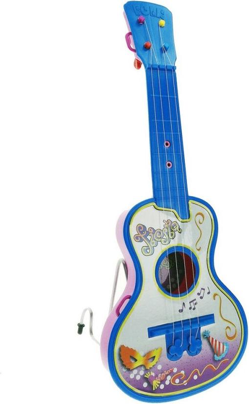CLAUDIO REIG Kindergitarre Reig Party Blau Weiß 4 Seile