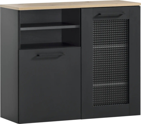 Unterschrank Möbelpartner Malte BxHxT 80.4x70x32 cm eiche schwarzmatt-artisan eiche