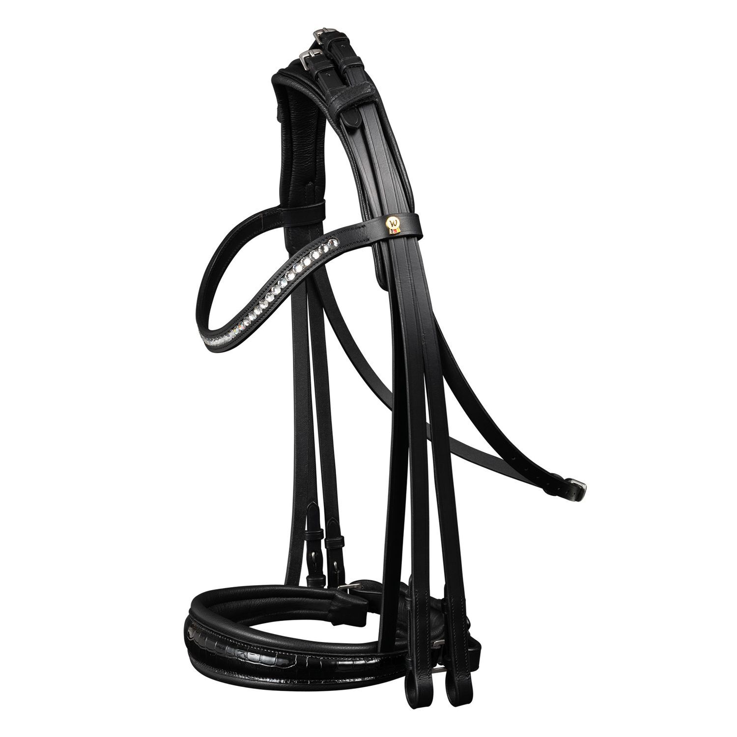 Waldhausen S-Line Kandarenzaum Magic,Schwedisches Reithalfter, Farbe:schwarz, Größe:VB 9808601-VB
