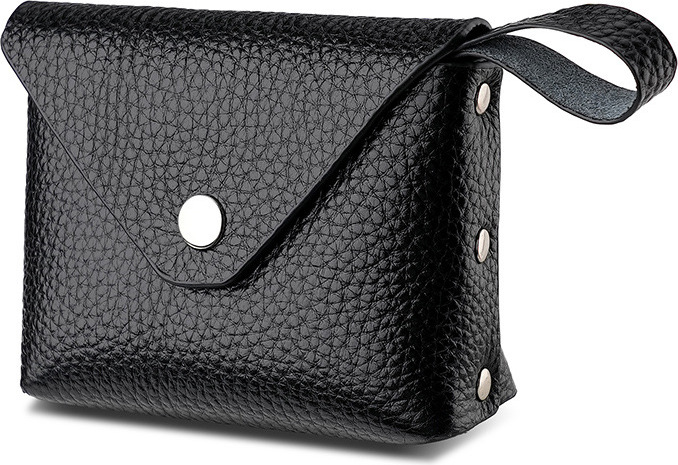 INF Mini-Münzbeutel aus Leder für Damen Schwarz 357664