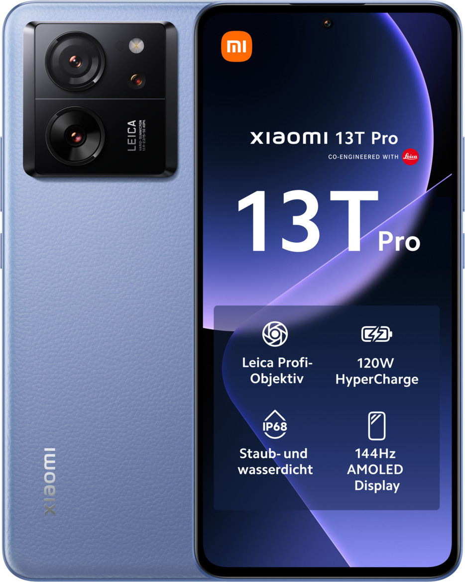 Xiaomi 13T Pro 5G 1 TB / 16 GB - Smartphone - alpská modrá