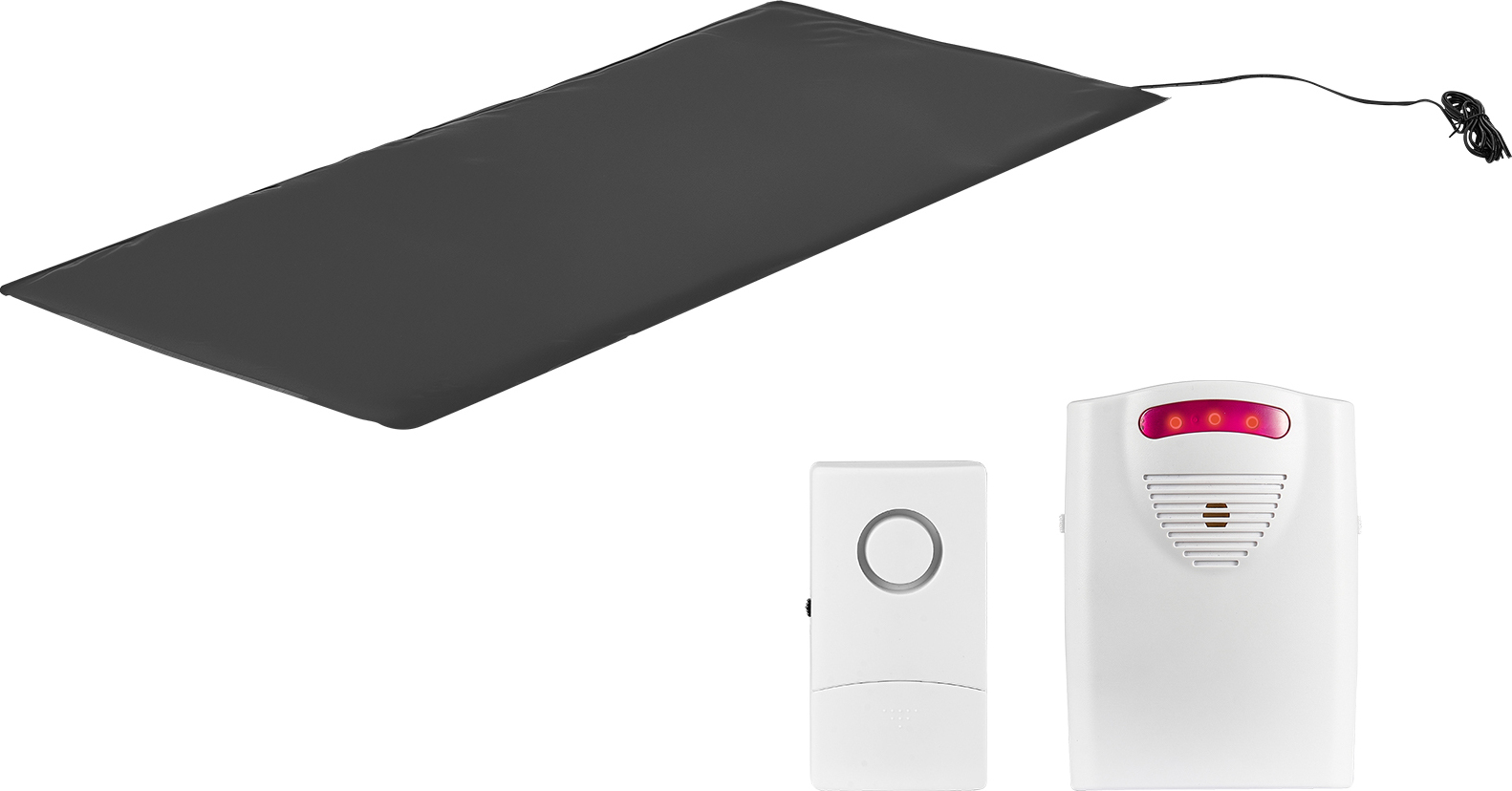 SucceBuy Sensormatte Alarmtrittmatte Pflegehilfe Sensorpad mit Pager 355,6x762mm 760IFT6