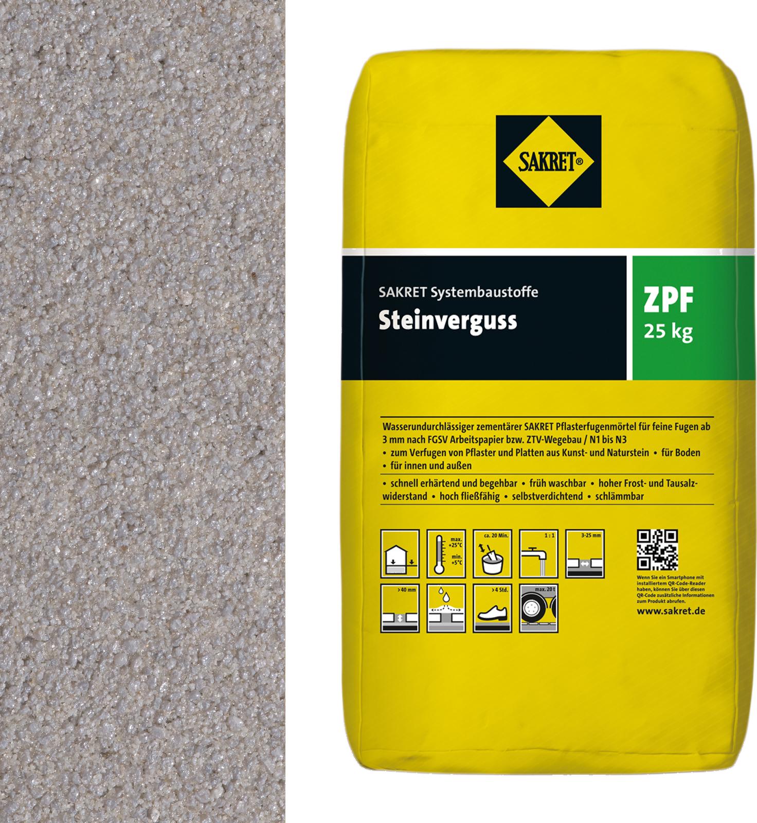 SAKRET Steinverguss ZPF grau 25 kg 54458