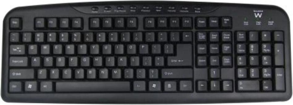 Tastatur Ewent EW3195 Schwarz Qwerty Spanisch QWERTZ