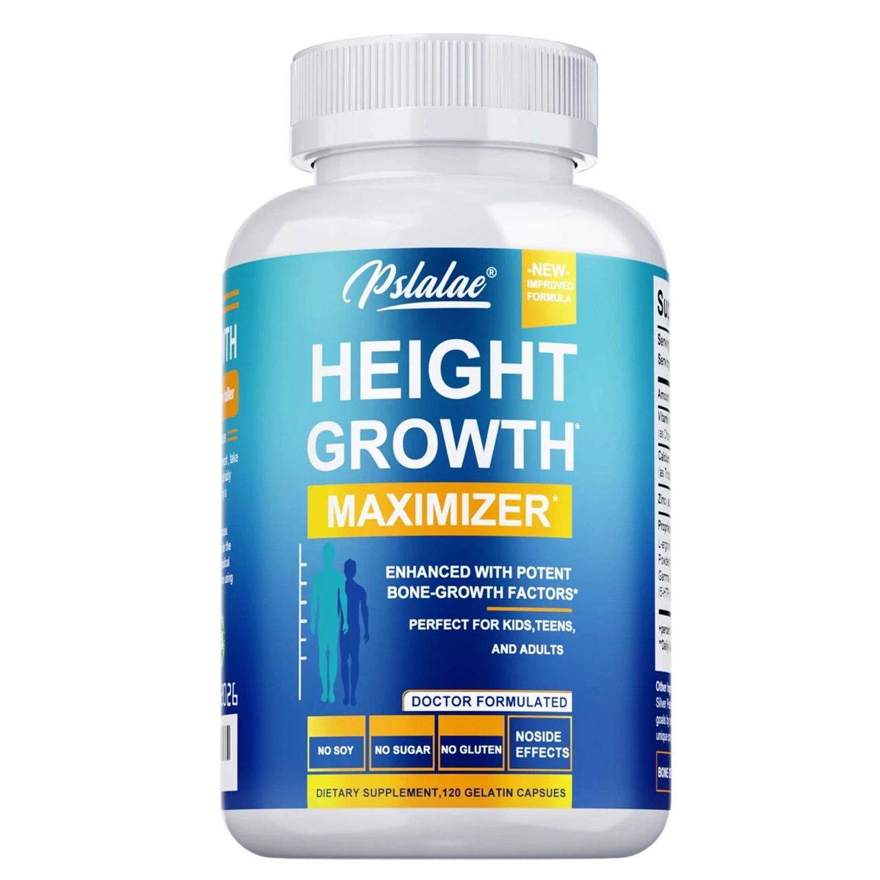 Pslalae Height Growth Maximizer (120 Kapseln) Nahrungsergänzungsmittel, Knochen, Gelenke, Knochengesundheit, Körperwachstum, Knochenwachstum