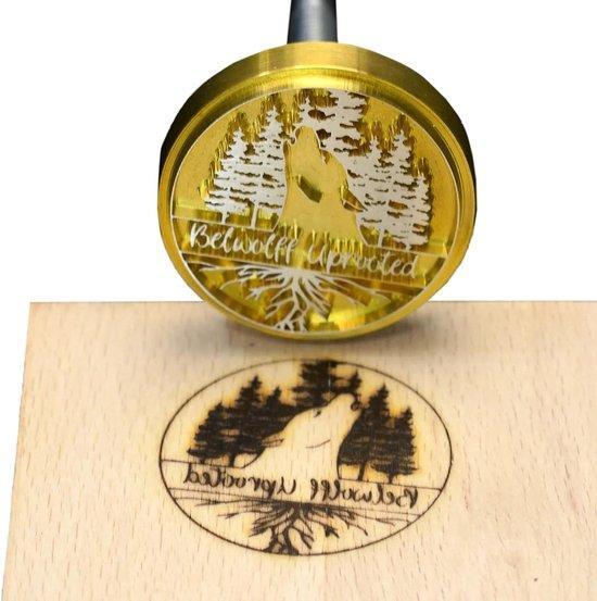 OEM Houtstempel - Aangepaste Koperen Stempel - 6,4 cm x 6,4 cm - Zilver 2026