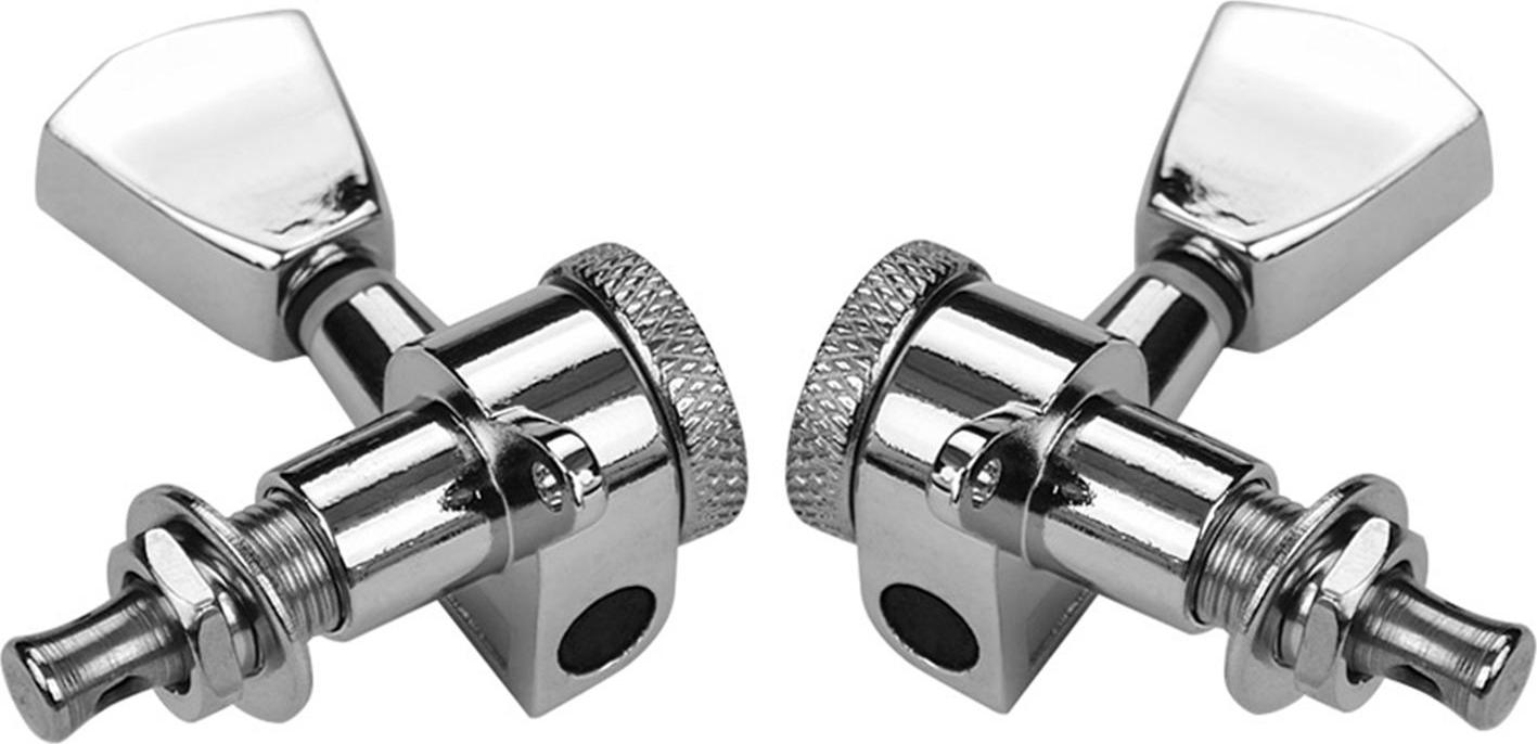 Cocosity 6 Stcke Gitarre Locking Tuner Tuning Pegs Metall 3L3R String Tuning Schlssel Pegs Ersatz mit Zwinge Schraube (Silver)