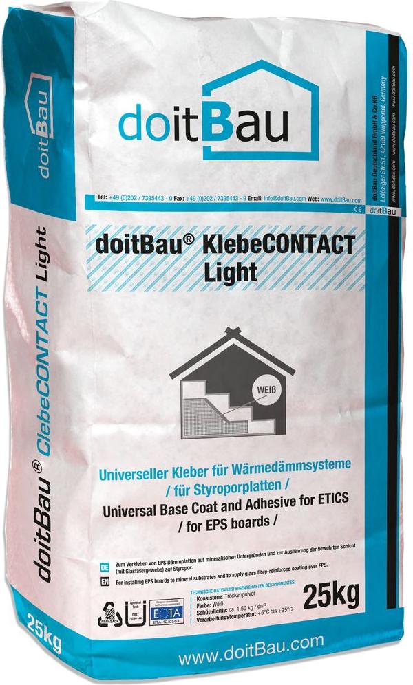 doitBau 96x KlebeCONTACT light Armierungsmörtel weiß EPS je 25kg