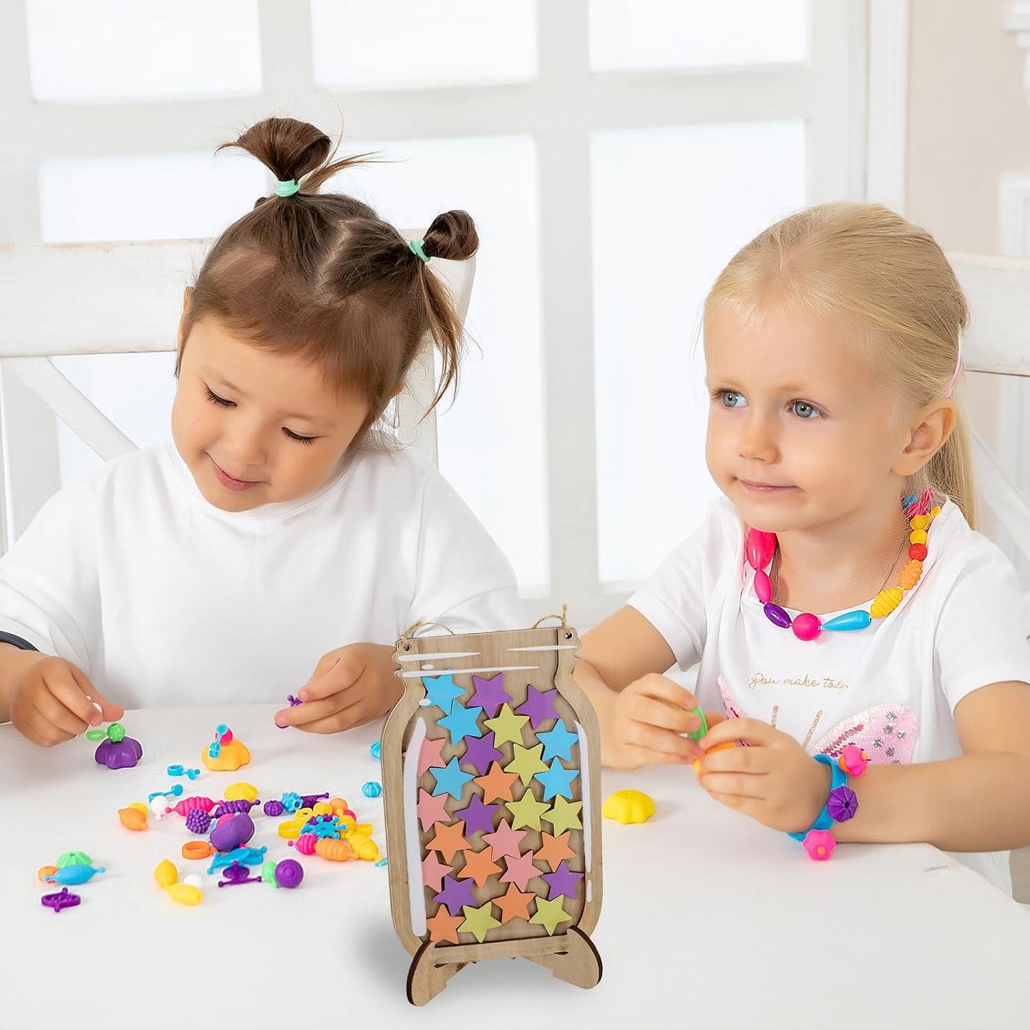 Markenlos Belohnungsglas mit Sternen für Kinder - Verhaltensbelohnung - Belohnungssystem - 30 Sterne - Belohnungsgläser