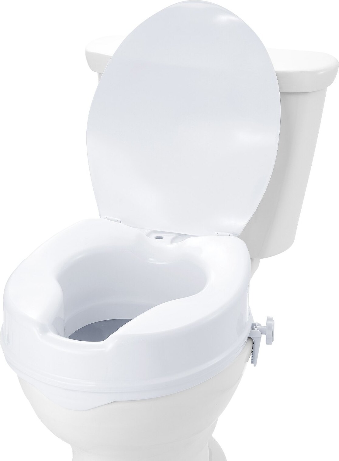 Zerbaco Toilettensitzerhöhung, 10,2 cm, erhöht, 136 kg, universelle Toilettenerhöhung für Senioren FBL760600