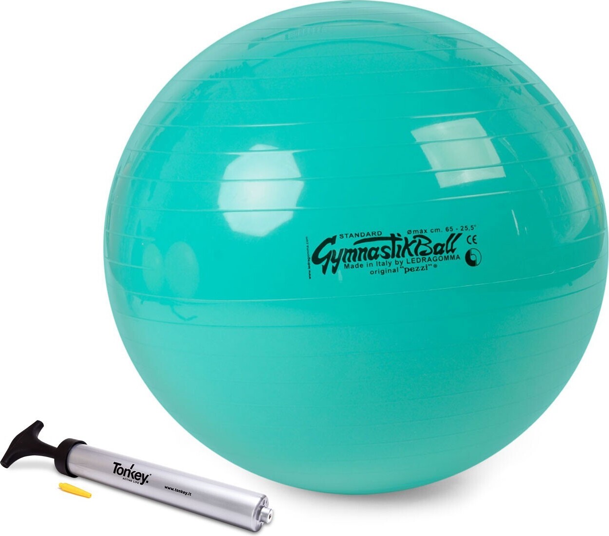 Ballon D'exercice Pezziball Standard 75 Cm - Rouge, Sans Latex, Charge 400 Kg, Avec Bol Inclus