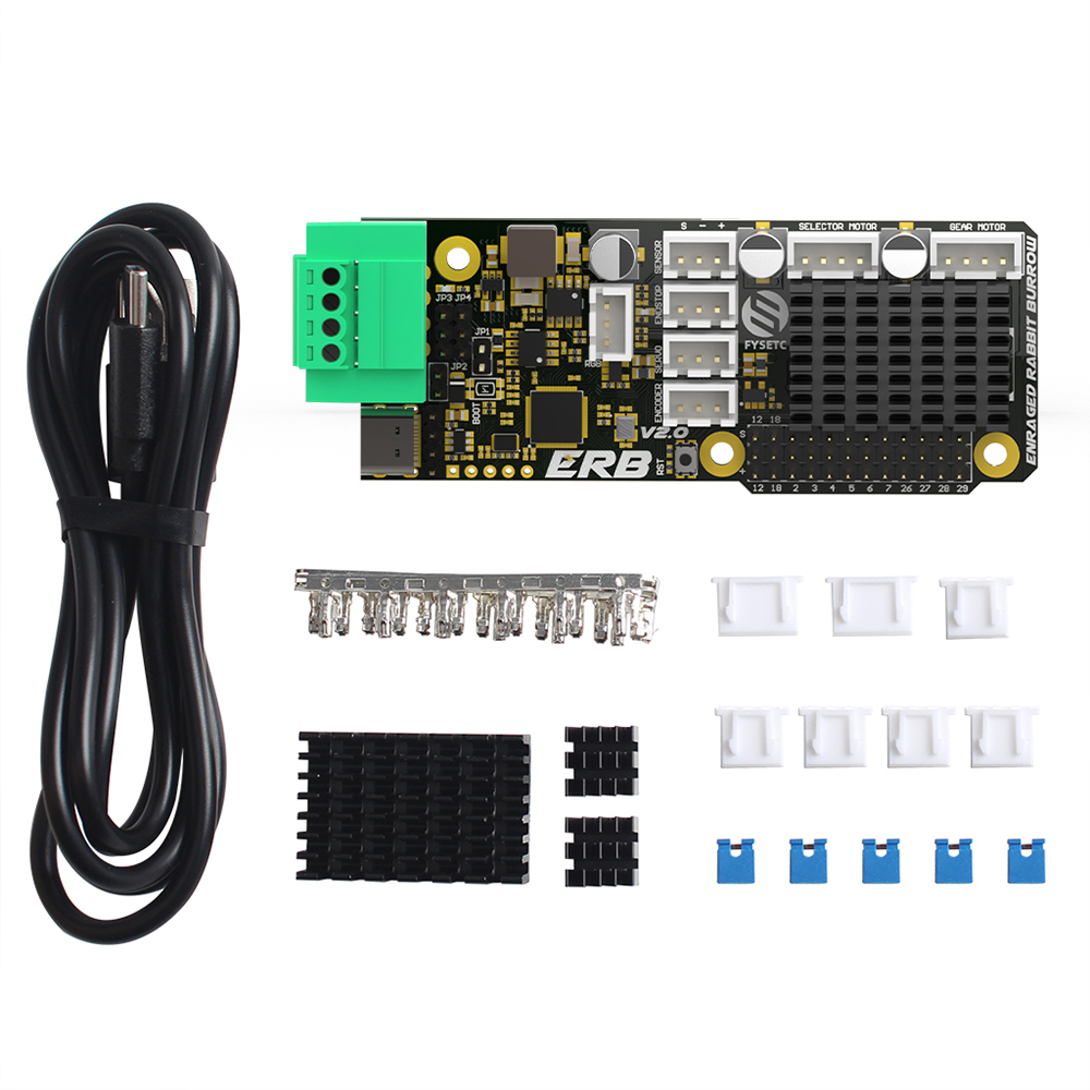 Lixada ERB V2.0 Hauptplatine Onboard TMC2209 Treiber mit CANBUS und USB-Schnittstelle Kompatibel mit Voro ERCF V2.0 Enraged Rabbit Carrot Feeder
