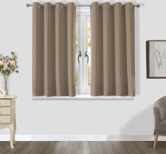 OEM Thermische Isolatie-Gordijnen, Set van 2, Khaki, 137x117 cm, Slaapkamer- en Kinderkamer-Verduistering 2026